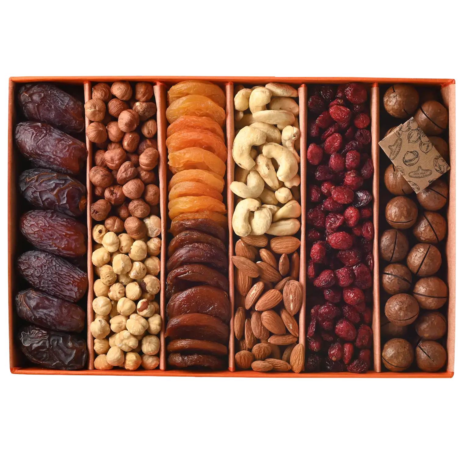 Gift set featuring dates, apricots, and premium nuts in a large gift box classic big