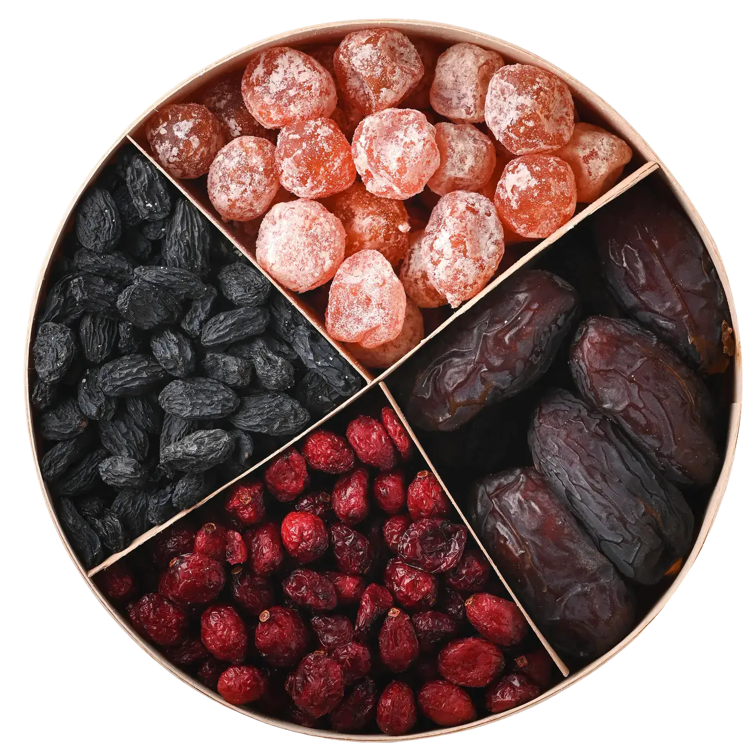 Premium Assortment with Kumquats, Dates, Cranberries, and Shadow Raisins