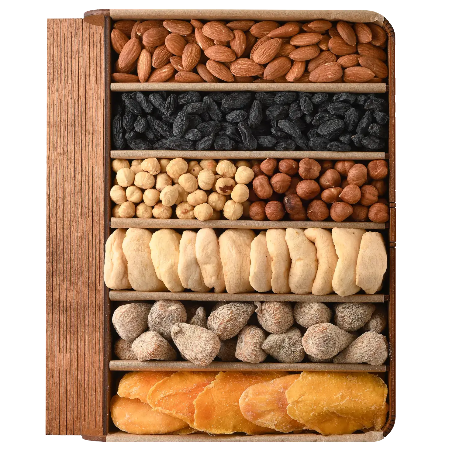 Premium gift set with mango, figs, hazelnuts, and almonds